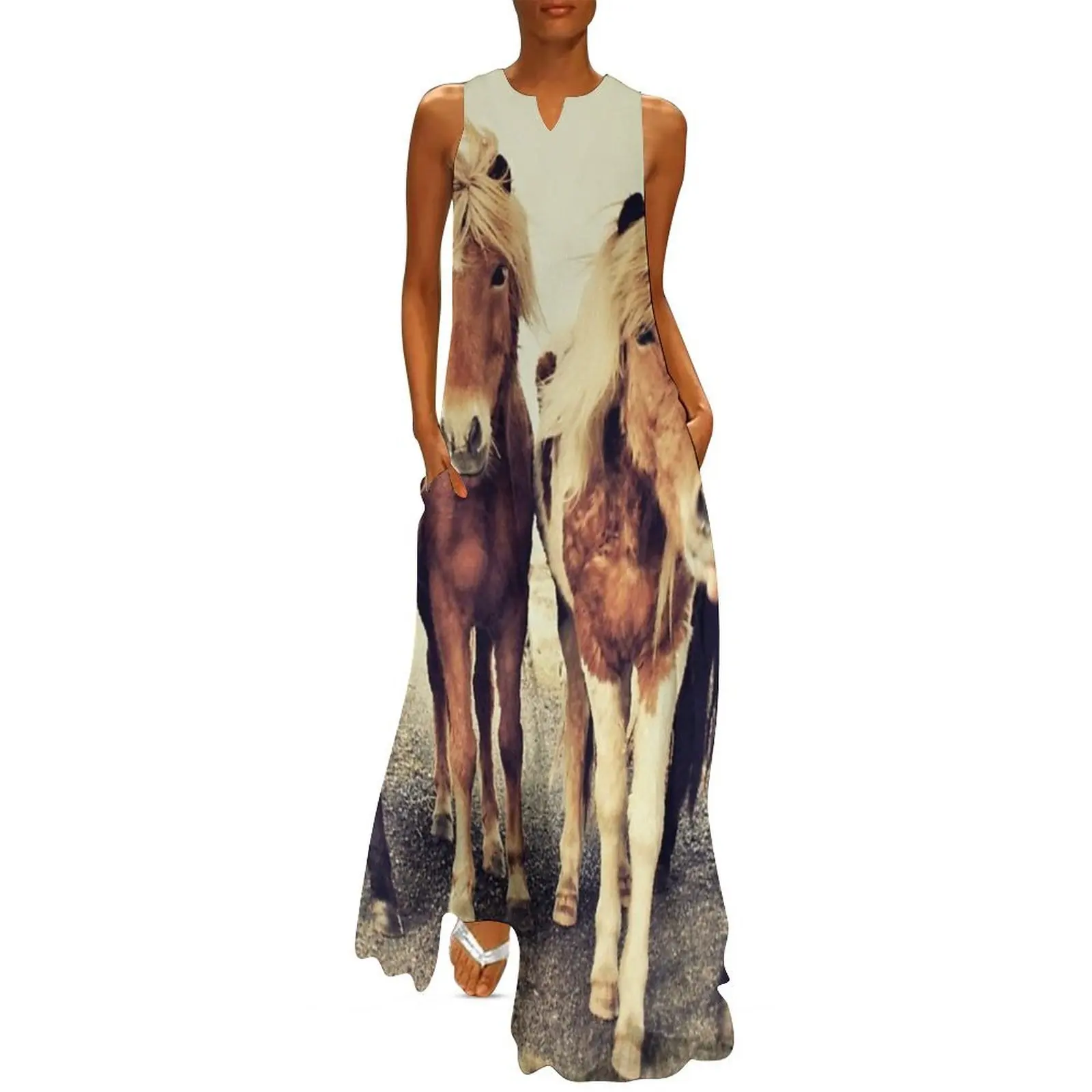 

Horses Long Dress women's evening dresses Aesthetic clothing dress korean style