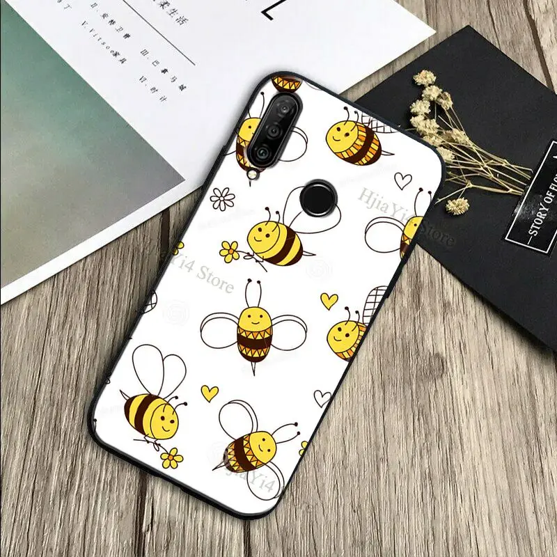 Bee Bumblebee Pattern Case For Huawei P20 Lite P40 P30 Pro Mate 20 Lite P Smart 2019 Z Nova 5T Honor 50 10i 8X 9X