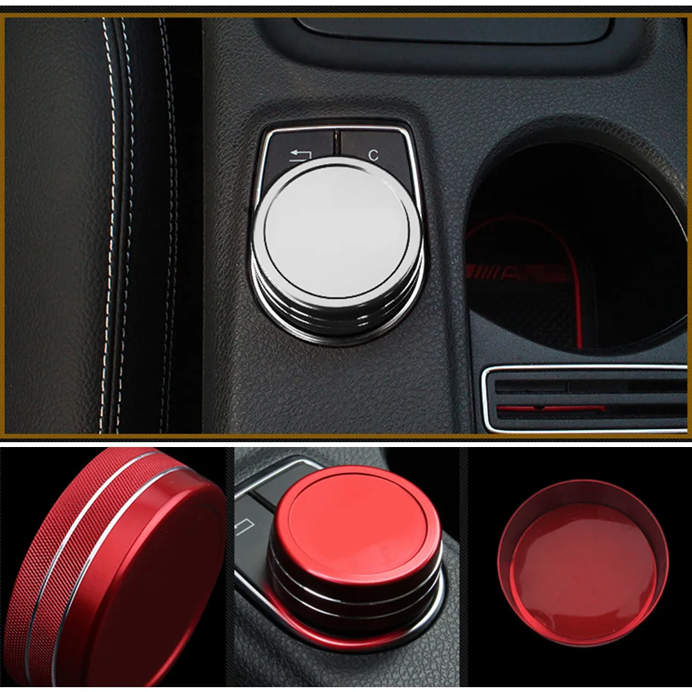 Car Center Console Multimedia Navigation Knob Decoration Cover For Mercedes Benz A B E GLA GLE CLA MB W176 W246 X156 Car Styling