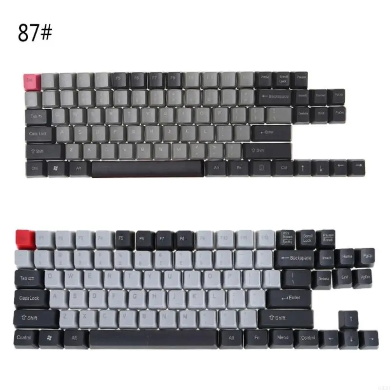 G8DB 104/87/61 Keys PBT Double-shot Black for Grey XVX Keycaps