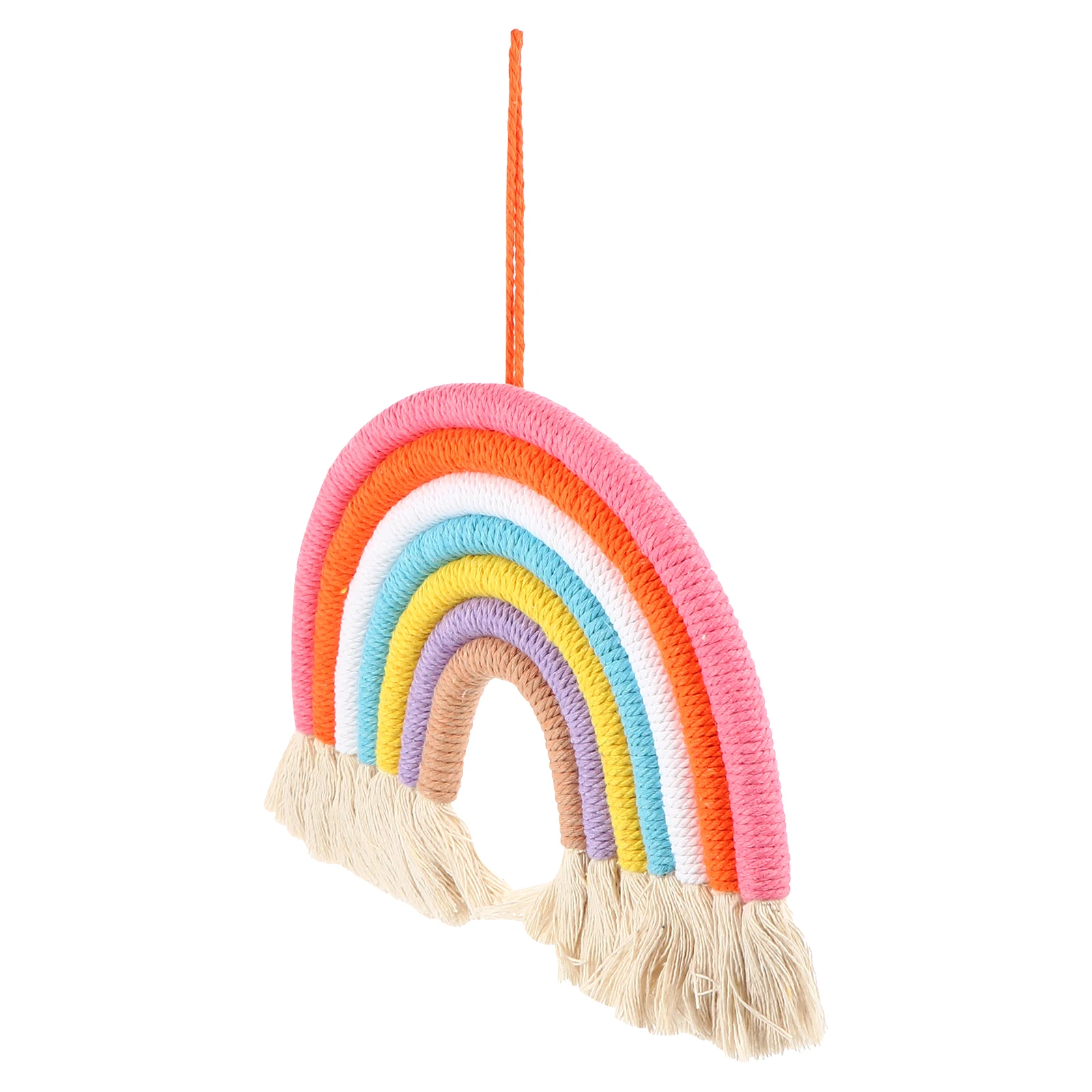 

Rainbow nament Large Size Door Hanging Cotton Rope Hanging Wall Mount Craft Pendant Home Office Cafe Shop Decor