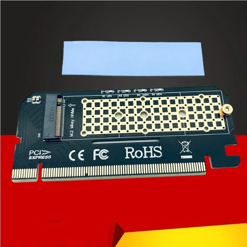 M.2 NVME adattatore da PCIE a M2 LED NVME SSD M2 PCIE x16 scheda di espansione interfaccia adattatore per Computer M.2 NVMe SSD NGFF a PCIE 3.0 X16