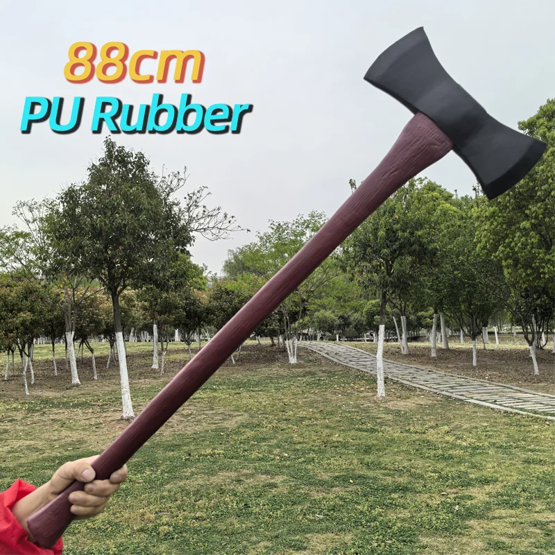 1:1 Cosplay Tool Jason's Double-Bladed Axe Tomahawk Scare home decoration Props Stage Performance Role Prop Axe PU Rubber Model