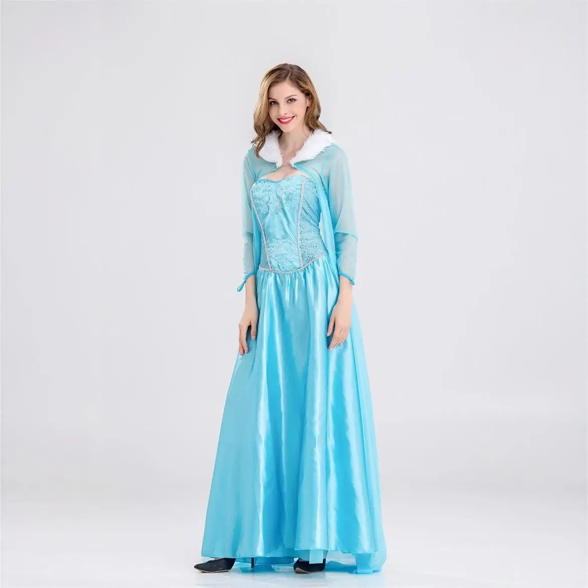Elsa Queen Performance Costume Stage ow Princ Gonna Tema Costume tradizionale da donna Primavera 2025 Nuovo arrivo