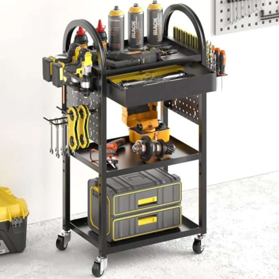 

Тележка-органайзер для электроинструментов Der Gara, напольная, на колесах, для тяжелых условий эксплуатации, с поворотом на 360 градусов ° Поворотный механизм