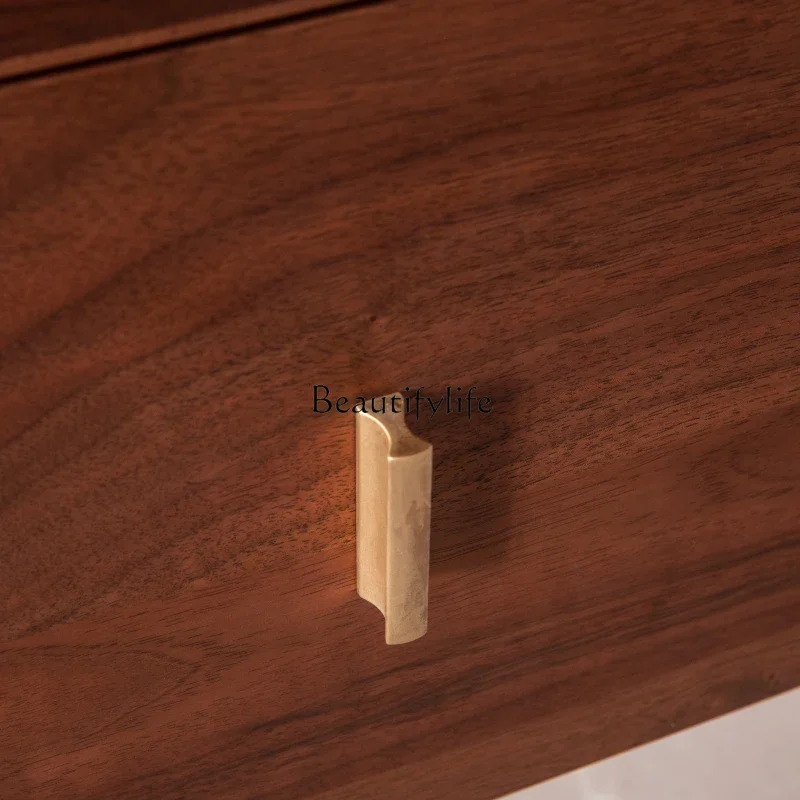 American black walnut bedside table storage villa tooling model room furniture