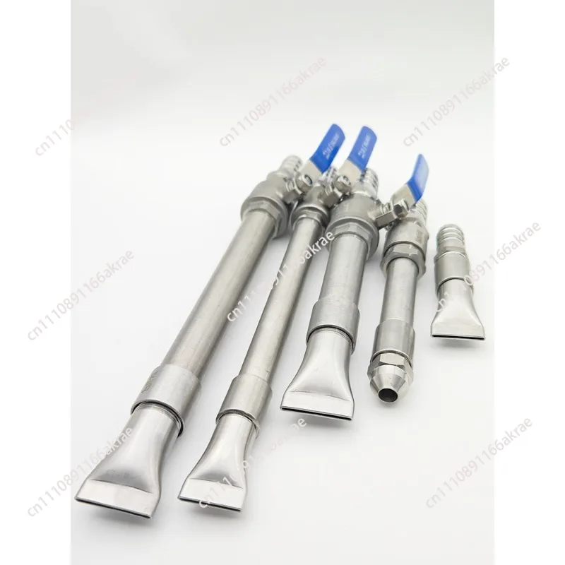 Stainless steel duckbill water gun nozzle construction site garden hose water pump high pressure flushing spraying farm