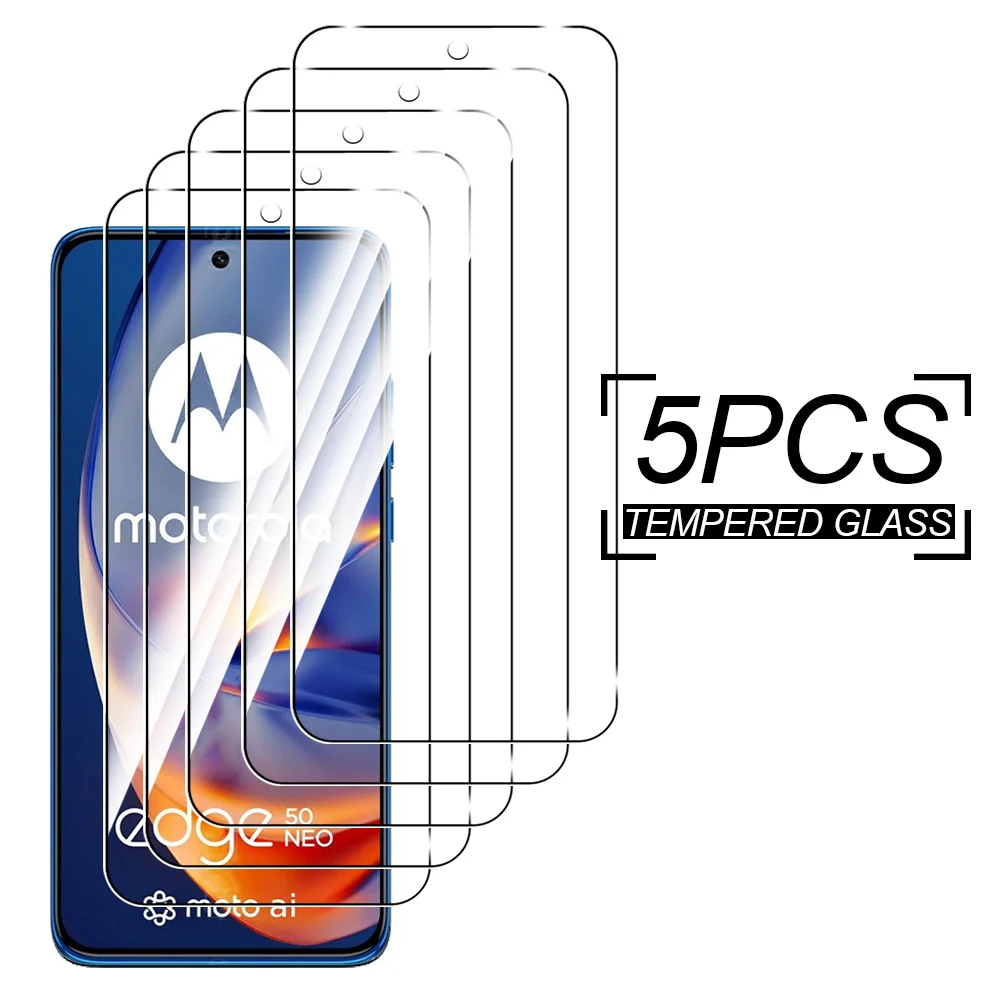 5Pcs HD Tempered Glass For Motorola Edge 50 Neo 5G Screen Protector Moto Edge50 Neo Edge 50Neo Edge50Neo 2024 Protective Films