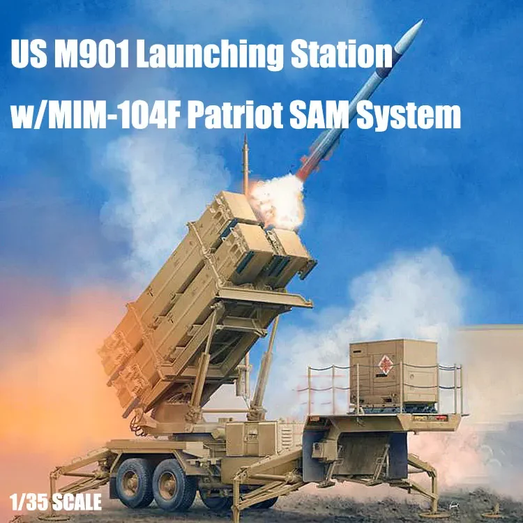 TrumpeterPlastic Assembly Scale Model Kit  01040 US M901 Launching Station with MIM-104F Patriot SAM System (PAC-3) 1/35