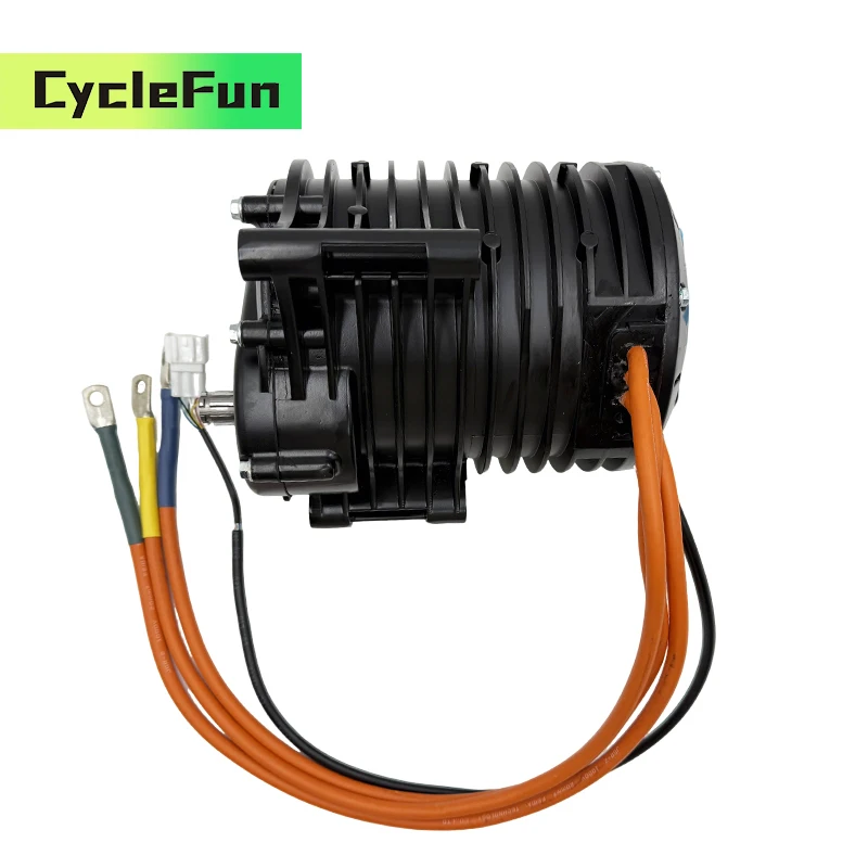 Silnik QS138 3000W (szczytowy 9000W) z napędem środkowym, 72V, 3800 obr./min, PMSM z kołem zębatym, paskiem i czujnikiem Halla, do motocykli elektrycznych, e-hulajnóg i quadów.