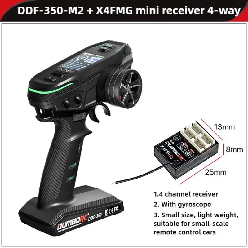 DUMBORC DDF-350 HD Ekran Pilot Zdalnego Sterowania 4/6/10 Kanałowy Odbiornik Żyroskopowy z Kontrolą Prędkości do Samochodów RC, Statków, Części do Czołgów