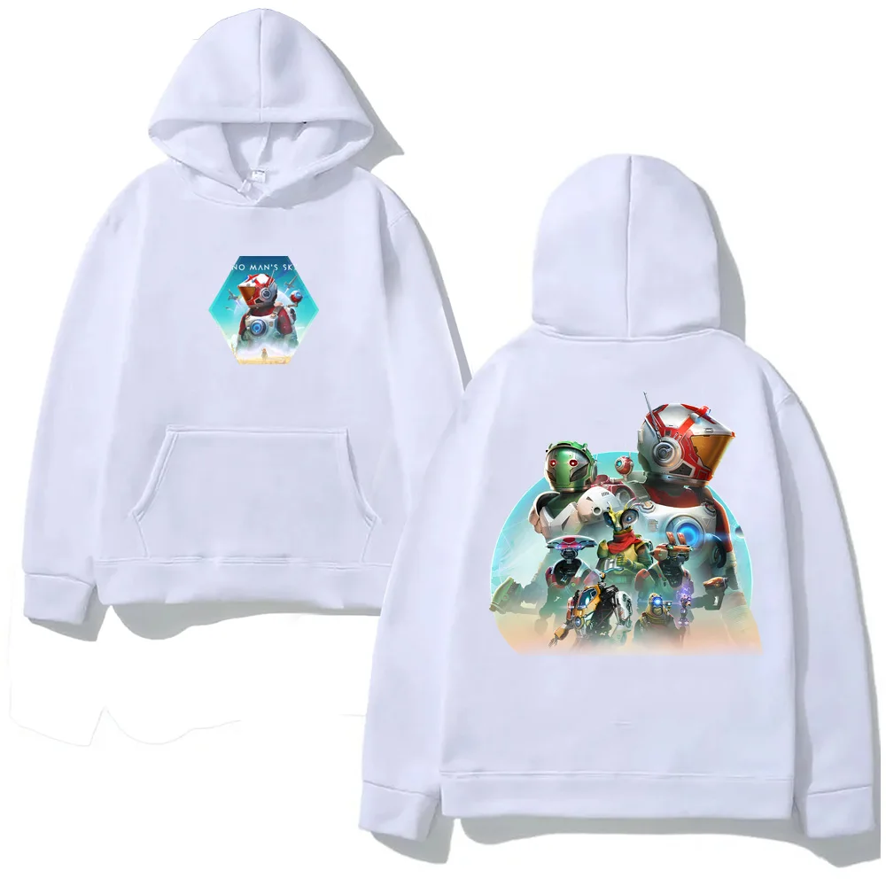 

Худи No Man's Sky: высококачественная флисовая толстовка с капюшоном для игр в стиле экшн-адвенчура и симуляторов выживания, осенне-зимняя коллекция