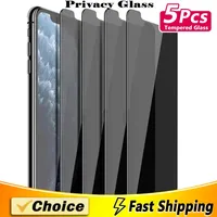 5 Pcs Anti-spy Tempered Glass  For Nubia X N3 Play (5G) V18 New Z40 50S Pro Privacy Screen Protector Anti-Scratch Tempered Film