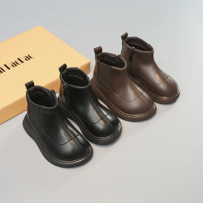 

Осенне-зимние зимние сапоги для маленьких девочек, уличная детская обувь, непромокаемые ветрозащитные нескользящие нескользящие детские ботинки на мягкой подошве для малышей