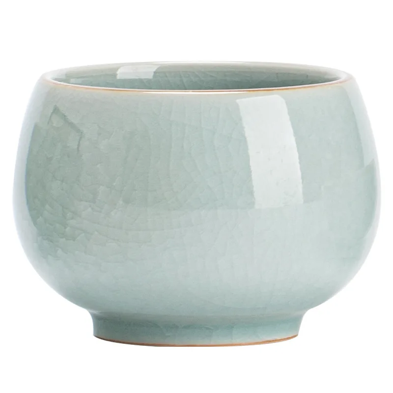 Chinese Song Dynasty Style Ru Kiln Cracked Ice Pattern Tea Cup, Household Cup, Kung Fu Tea Set, Personal Dedicated Tea Cup, Gift
