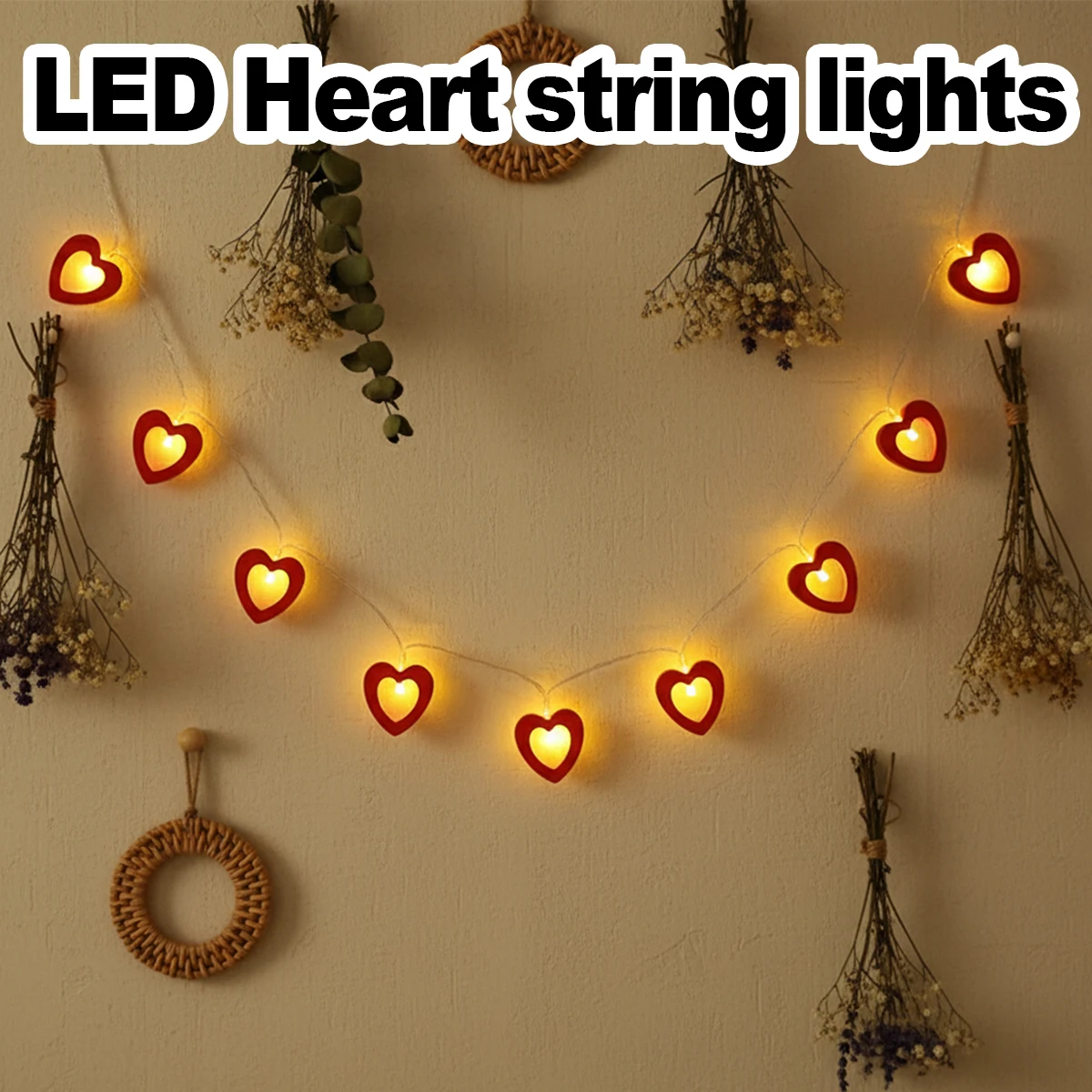 

1.5m Wooden String Light Led Lights Outdoor Party Fairy Birthday Decoration Indoor Wedding Battery Operated Copper Wire For Room