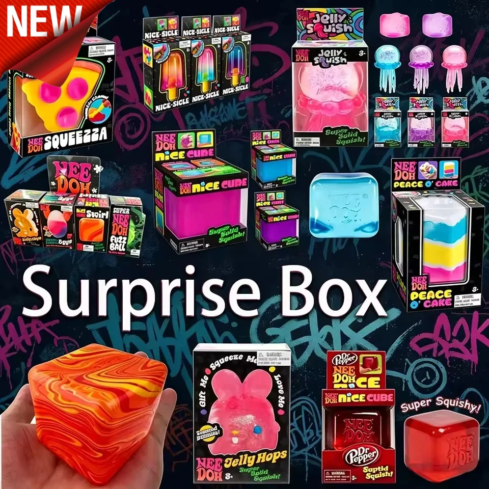 

Nee Doh Surprise Box Squishy Toys - 6 Styles Soft Squeeze Fidget Toys for Stress Relief, Party Favors & Easter Gifts for Kids Ad