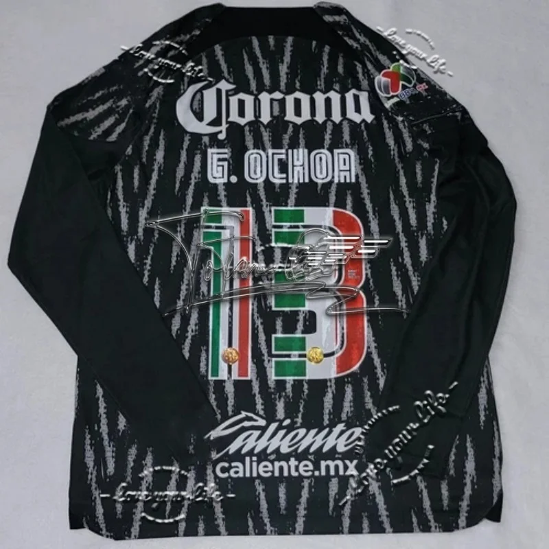 

motorcycle 2022-23 Men's Club America Black Long Sleeve Football Jersey