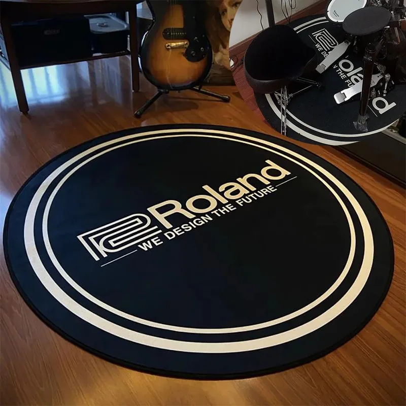 MINISO DISNEY Roland Cool Round Area Rugs Living Room Anti-slip Carpet Doormat Hallway Music Home Mats for Bar Floors Decoration