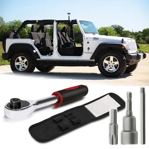 82214166 AB 하드 탑 나사 도어 제거 Torx 세트 도구 키트, 2007-2019 Jeep Wrangler JK JL Rubicon Sahara Sports 2/4 도어