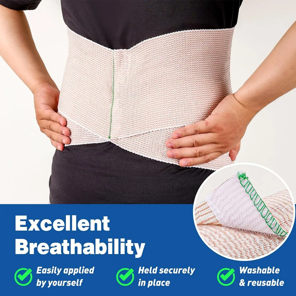 1 Roll Premium Elastic Bandage Wrap,Cotton Latex Free Compression Bandage Wrap with Self-Closure, Support & First Aid for Sports