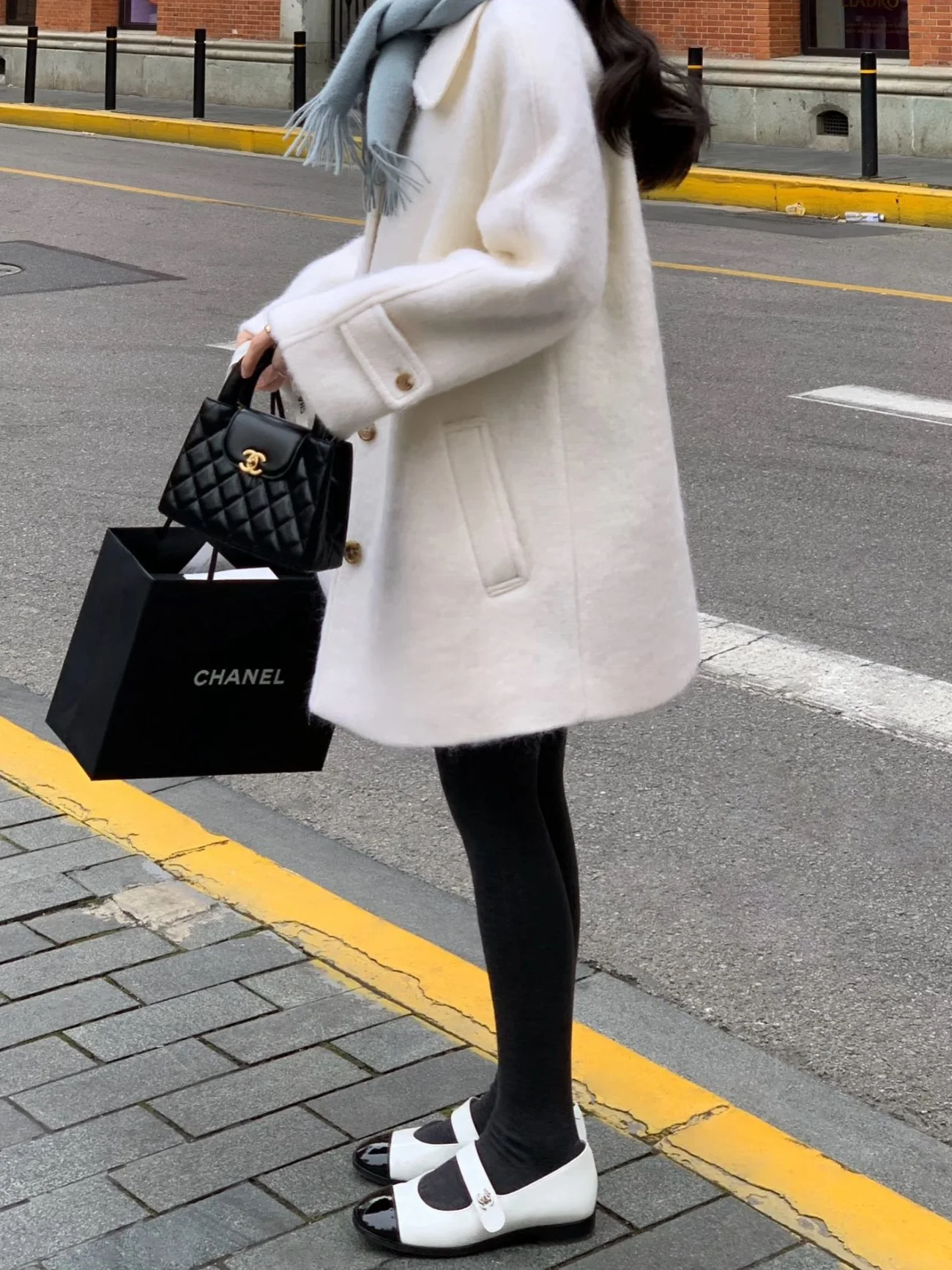 Dongda Gate Women's Long Wool Coat Soft Texture Loose Fit Turn-down Collar Gentle Sle Online Exclusive Winter Outerwear