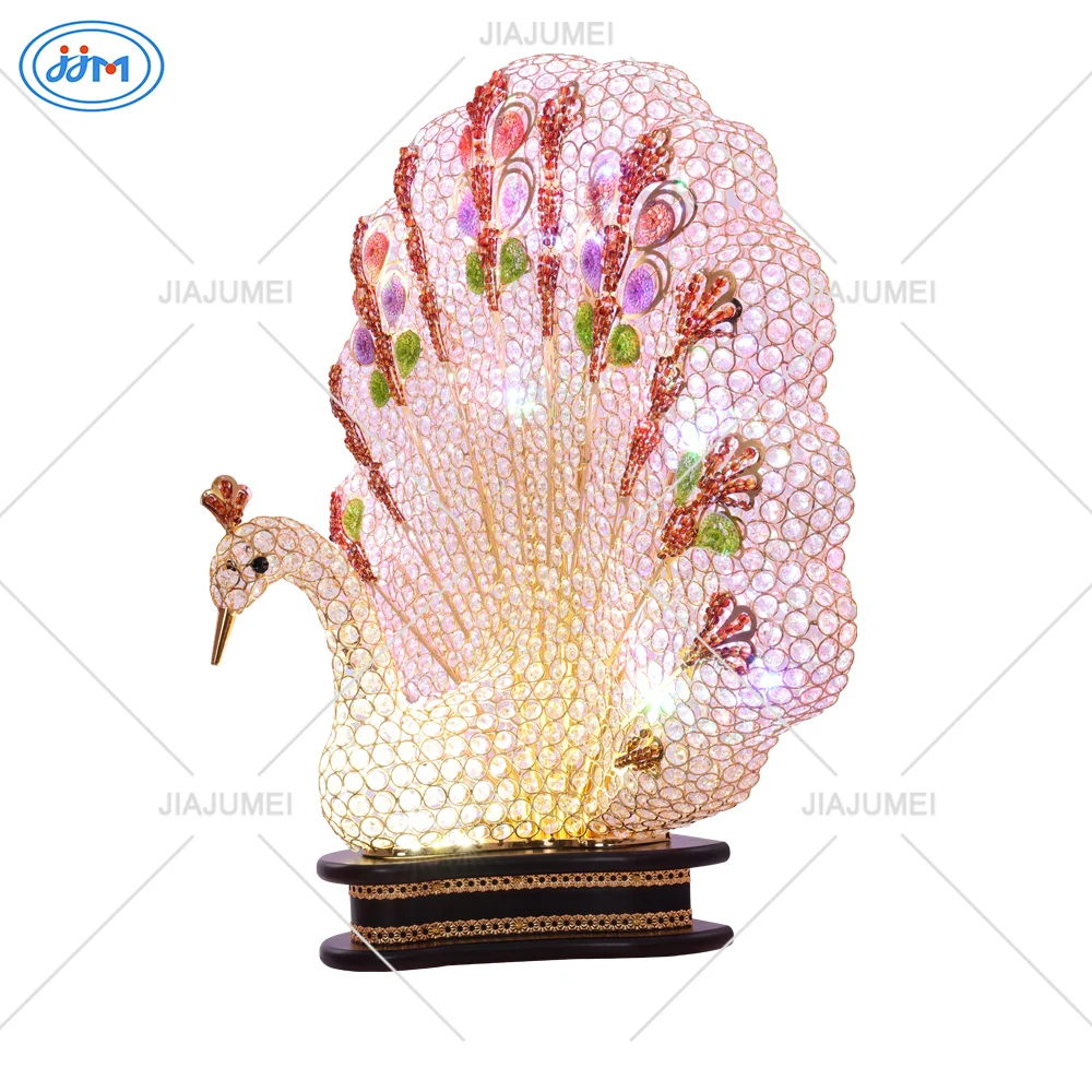 Simple Design Bedroom Bedside Desktop Decoration Lighting Peacock Shape Decorative Table Lamp