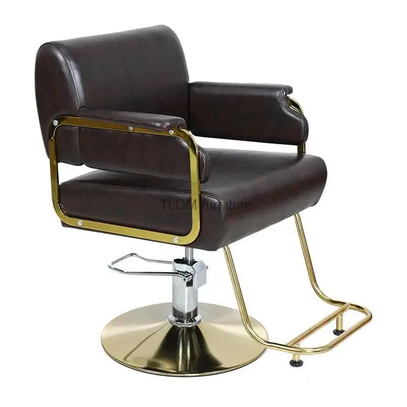 Pedicure Stylist Barber Chairs Swivel Footrest Luxury Vintage Rotating Chair Beauty Salon Cadeira Barber Equipment MQ50BC