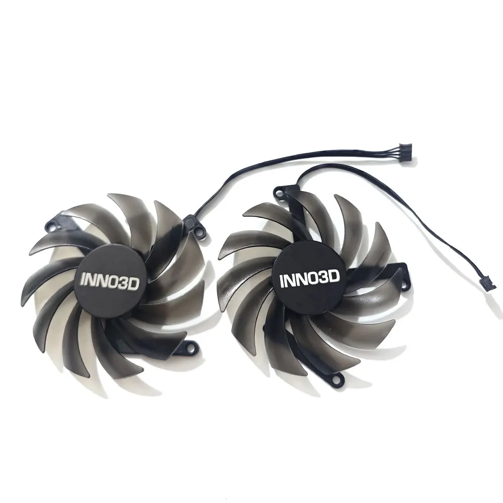 NEW 2FAN 85MM 4PIN CSH9015S CF-12915S Graphics card cooling fan，For INNO3D RTX 4070 SUPER、RTX 4070、RTX 4060TI、RTX 4060