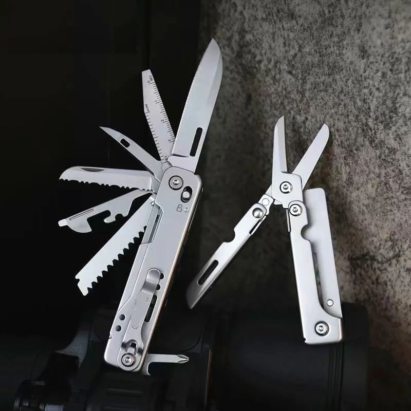 

The latest outdoor multi-function assembly split scissors folding knife portable multi-purpose tool EDC camping equipment