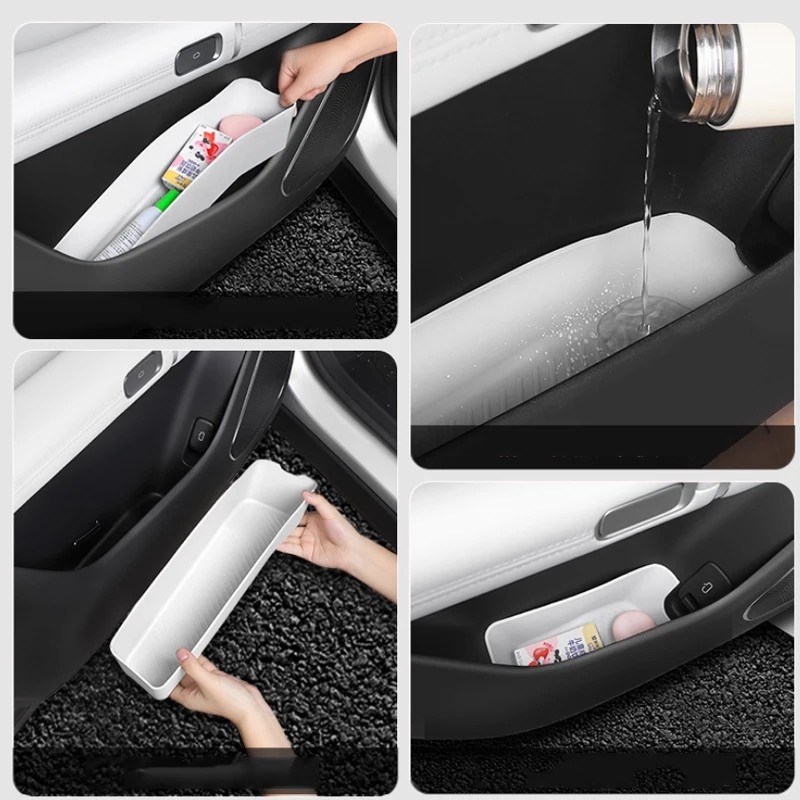 ل Changan Nevo Q07 2025 2026 سيارة باب السيارة فتحة صندوق تخزين وسادة TPE حافة الباب التماس تخزين اكسسوارات الديكور