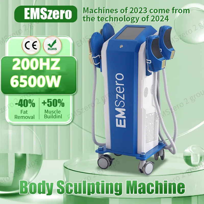 

6500W EMSZERO Hi-emt Machine 4 Handles EMS Pelvic Pad Muscle Stimulation Body Sculpt For Salon Nova