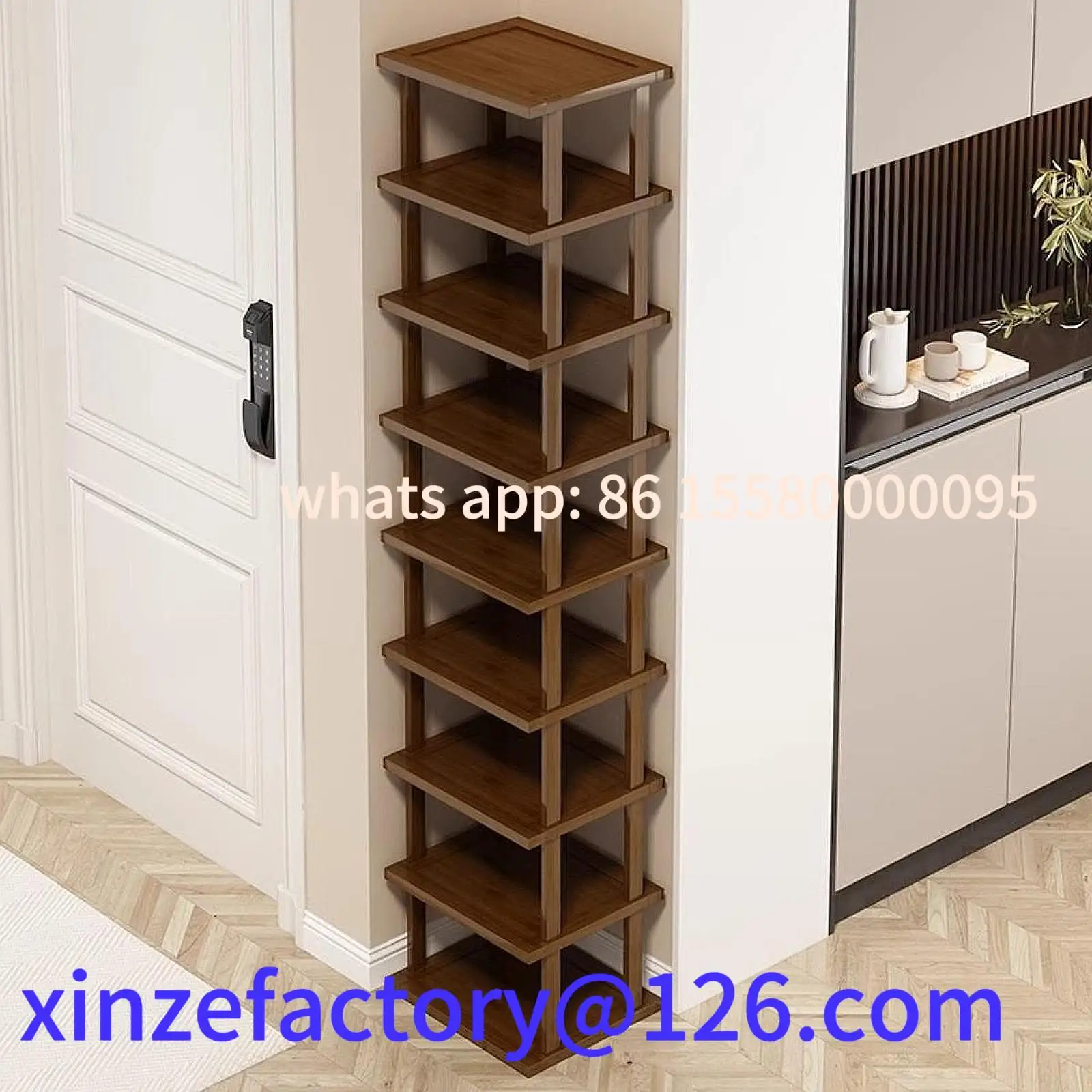 

Customizable 9-layer vertical shoe rack, narrow shoe rack, easy installation, practical storage rack