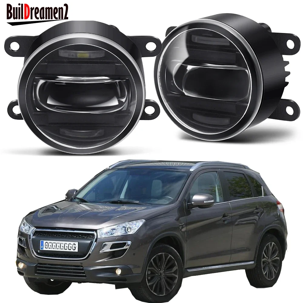 

2 X 30W 8000LM Fog Light Assembly + DRL H11 Aluminum Car Front Bumper LED Fog Daytime Running Lamp For Peugeot 4008 2012-2017