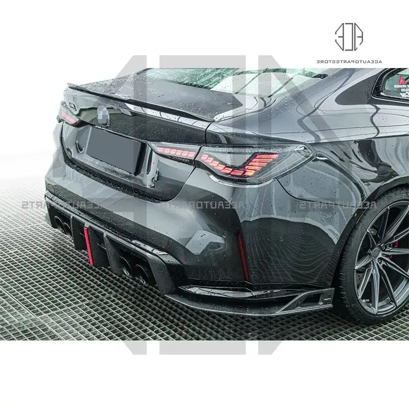 

Real Carbon Fiber Body Kits For Bmw G80 G82 G83 M3 M4 Bodykit Rear Diffuser Lip Spoiler With Light