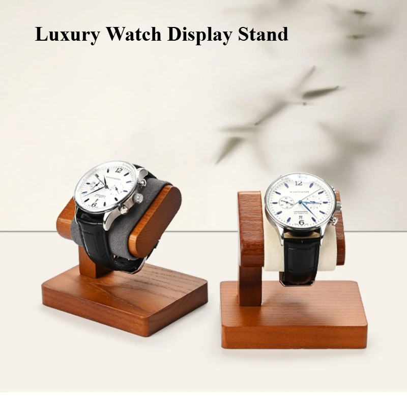 Premium Solid Wood Watch Display Stands, Luxury Counter Showcase for Jewelry Organizer, Watch Exhibition Props Showcase Stands
