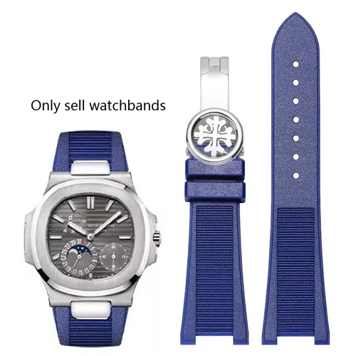 Correa de reloj de goma de silicona de alta calidad para Patek Philippe Nautilus Series 5711 5712 5980 pulsera de correa de reloj impermeable para hombres