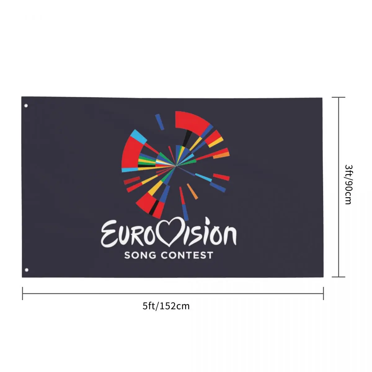 Outdoor Banner for Europe Song Contest, Classic Logo, Outdoor Banner, Reunion, Convenient Send Relatives and Friends, Soft and D