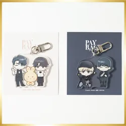 Korean BL Manhwa Payback Anime Acrylic Keychain Yoon Jay Lee Yoohan Cartoon Keyring Kawaii Bag Pendent Decor Accessories Gift