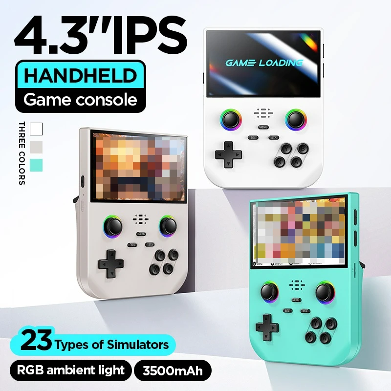 

H3 Retro Games Console 3500mAh Video Game Console 4.3 inch IPS Screen 15000 Games Portable Game Player Supports 20+ Simulator