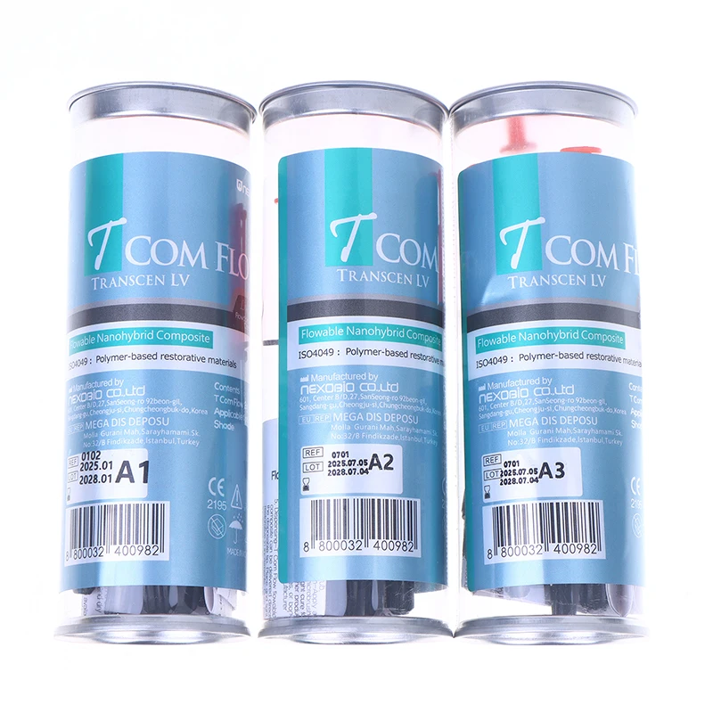 6Pcs/Box Dental Materials Flowable Composite Resin A1 A2 A3 Filling Teeth Cavity Dentistry Light Cured Repair Dental Supplies