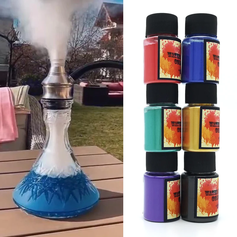 LOMINT Shiny Water Colorant For Hookah Shisha Premiun Quantity Multicolor 6 Bottles Per Dozen A649