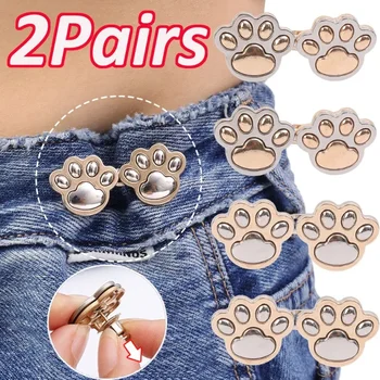 חתול חמוד להדק אבזם מותן אבזם מתכת סיכות קליפ הצמד מתכוונן כפתור הצמד מתכוונן כפתור ג 'ינס לחצני בגדים נתיק אביזרים