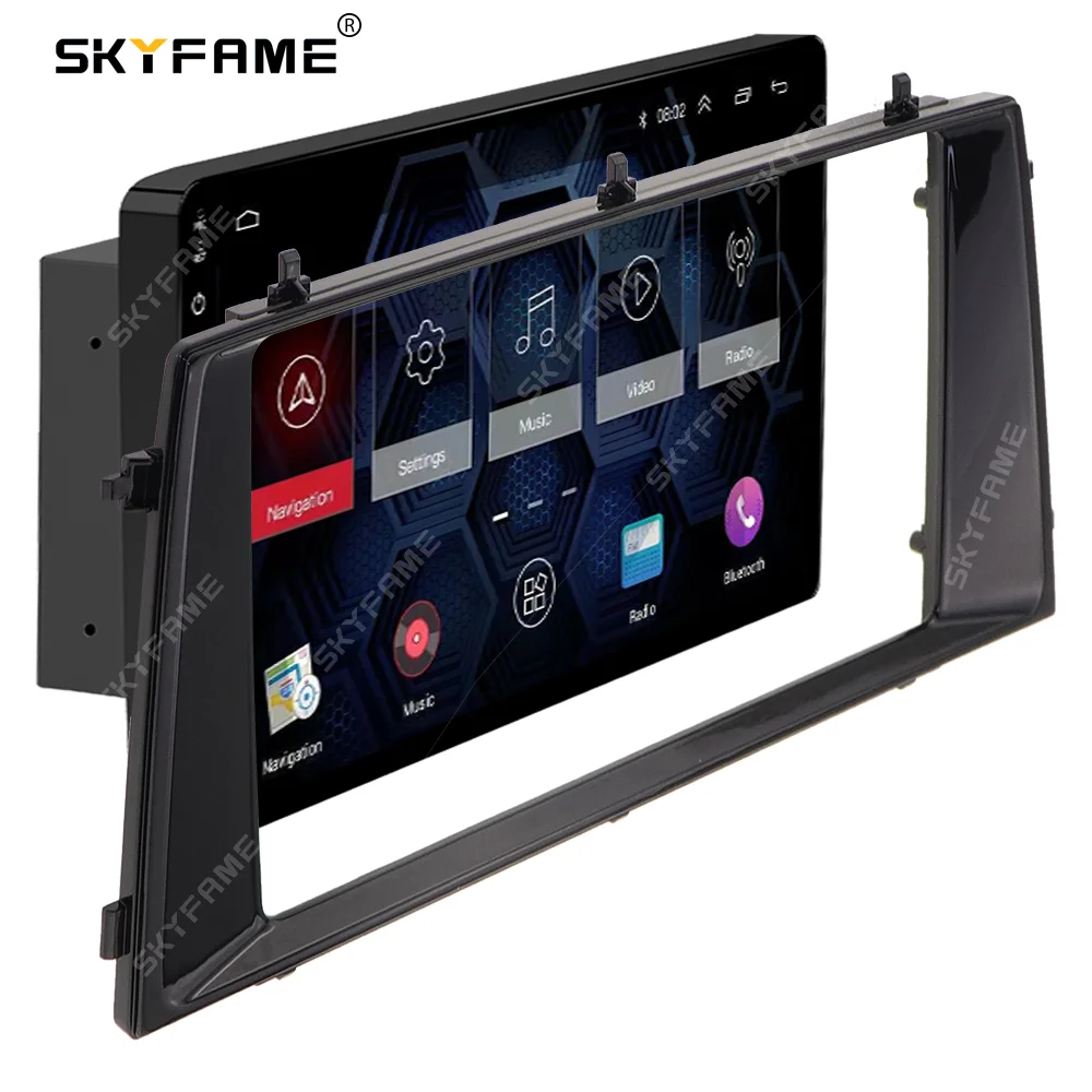 SKYFAME Car Radio Frame Fascias Cable Navigation Panel For KIA KX3 2020-2021 Android Screen Dask Kit Fascia Frame