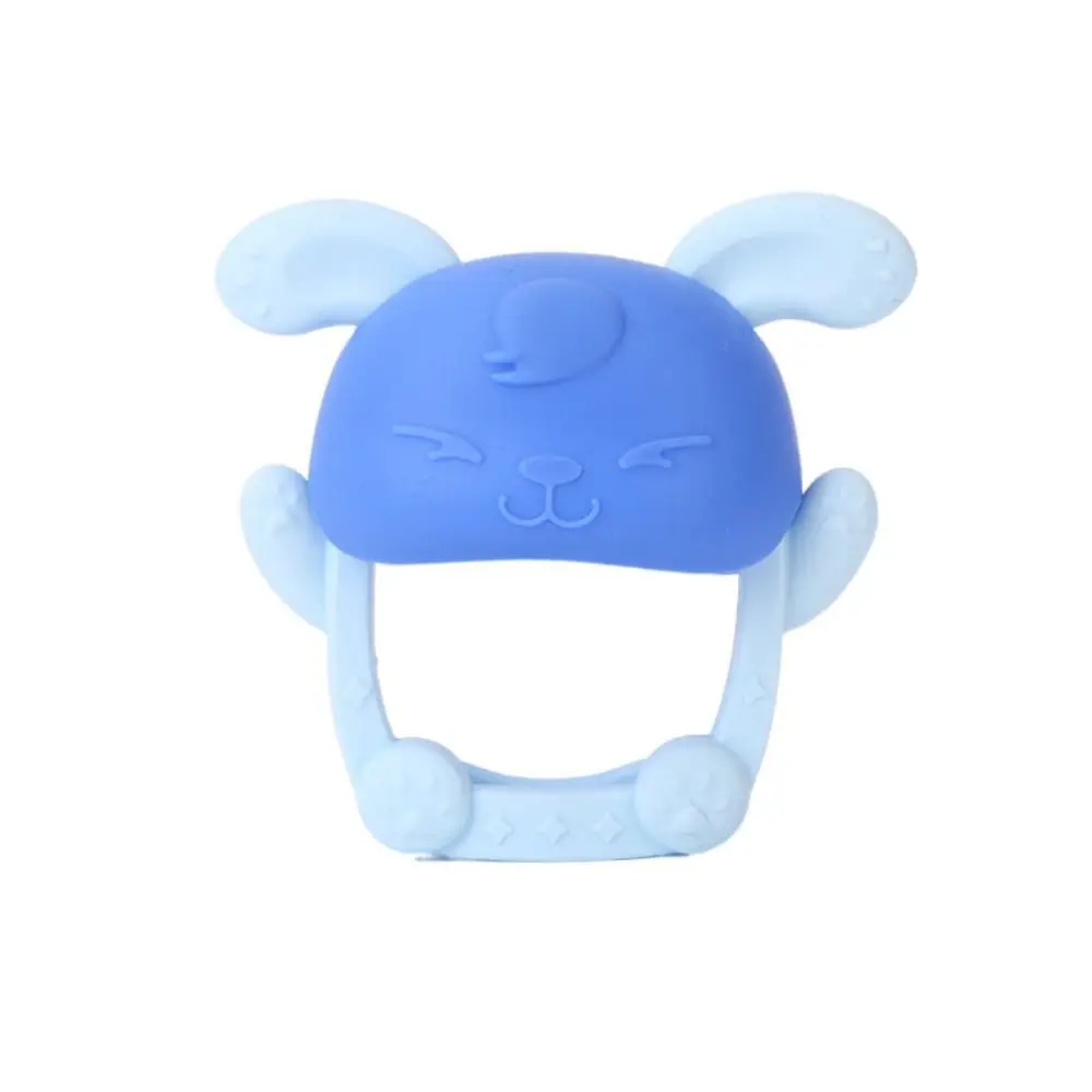 Alta qualidade silicone bebê mordedor brinquedo lavável anti-comer mão mitten dentição brinquedo coelho bpa livre crianças dentição brinquedos infantil