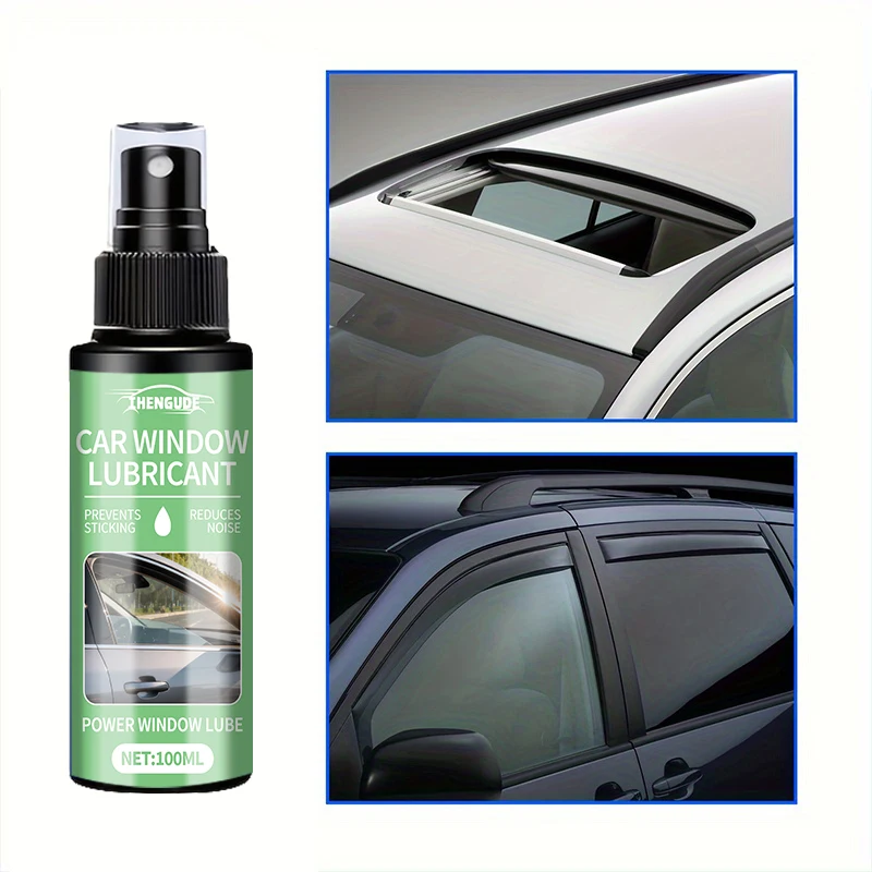 Car Windshield and Sunroof Silicone Lubricant Spray - Reduces Noise, Eliminates Squeaks, Lubricates Tracks, Strips, and Adhesives - High-Quality Non-Sticky Pvc Formula, Suitable for All Car Models