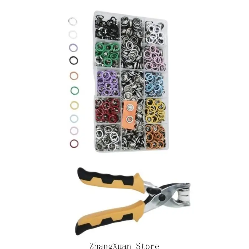 

11mm Metal Snap Button Set Includes Plier For Garments Footwear Handbag Fasteners for Fashion Designers Professional