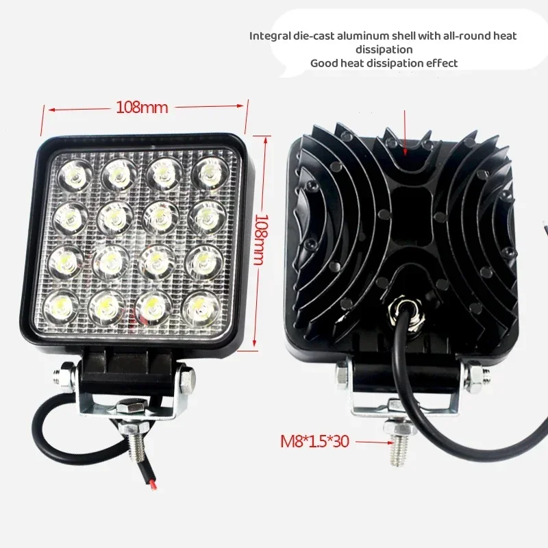 

Forklift LED Light Headlight (16 Beads)-12 -80V/LED Light.