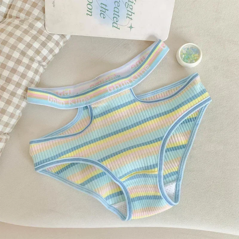 Sweet and Spicy Neon Summer Japanese Thin and Sweet Mid Waist New Comfortable Mid Waist Briefs for Women Mainland China Cotton