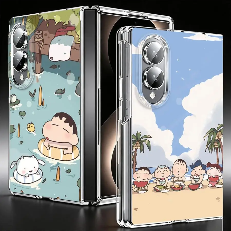 C-Crayon S-Shinchans Cute Transparent Soft Phone Cover Case for Samsung Galaxy Z Fold 8 ZFold8